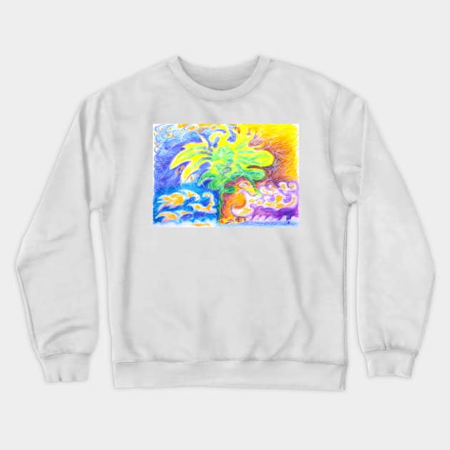 palmtree Crewneck Sweatshirt by terezadelpilar